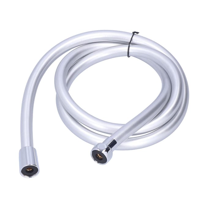 Tuyau de Douche PVC 1,5m Tuyau de Pommeau de Douche Tuyau Chauffe-Eau Lisse Antidéflagrant Argent pour Salle de Bain gray