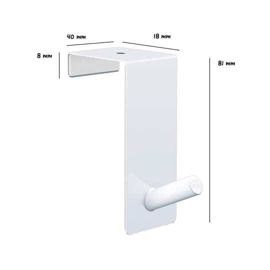 Flipchart Door Hooks – Set of 2 - 18 mm