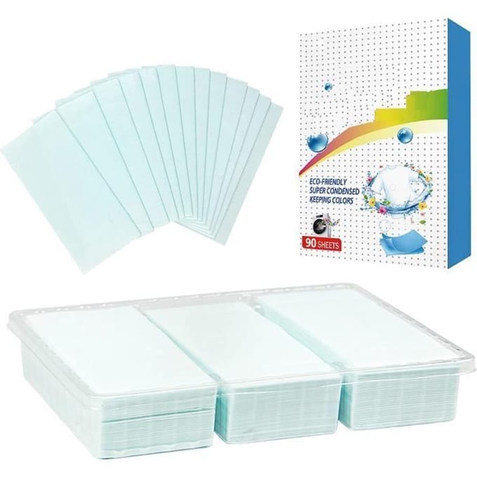 Comprimés de capsules de détergent, feuille de la bande de taches de linge pour voyages à domicile 90pcs