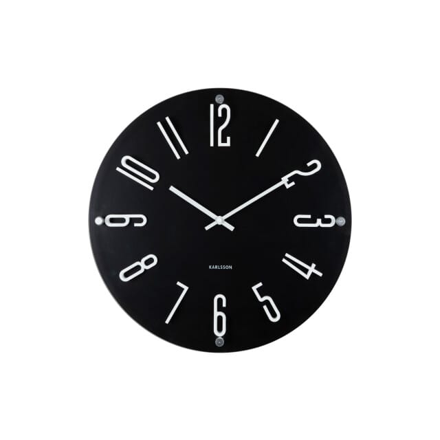 Karlsson Wandklok Esencia Elevated - Zwart - Ø40cm - Wandklok Modern