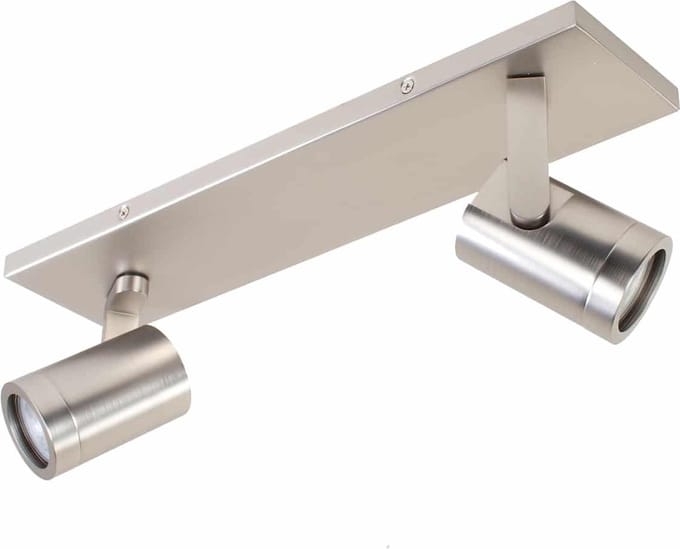 Opbouwspot Aston | Nickel Metaal | Rechthoek | GU10 | 2-voudig | 40cm