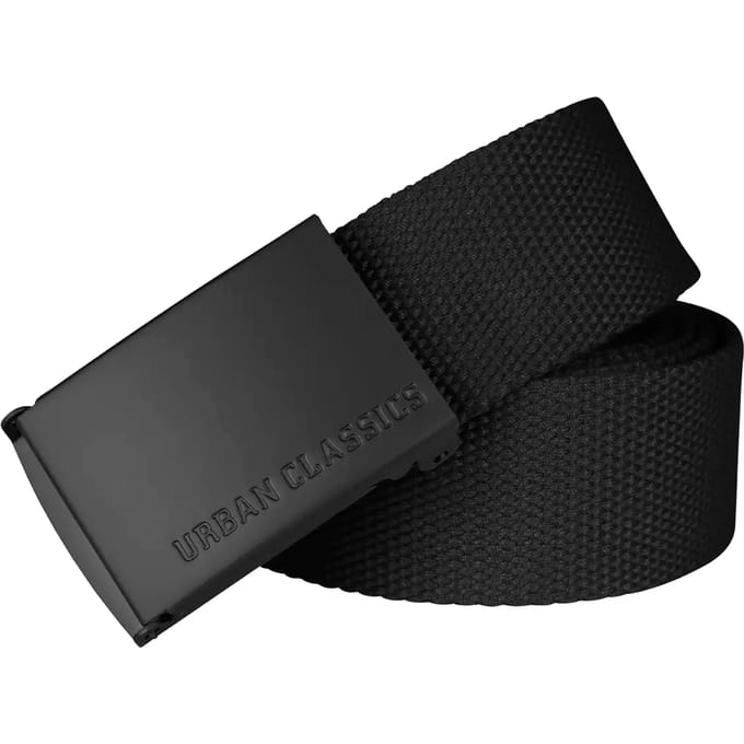 Urban Classics Canvas Unisex Riem - zwart - Standard