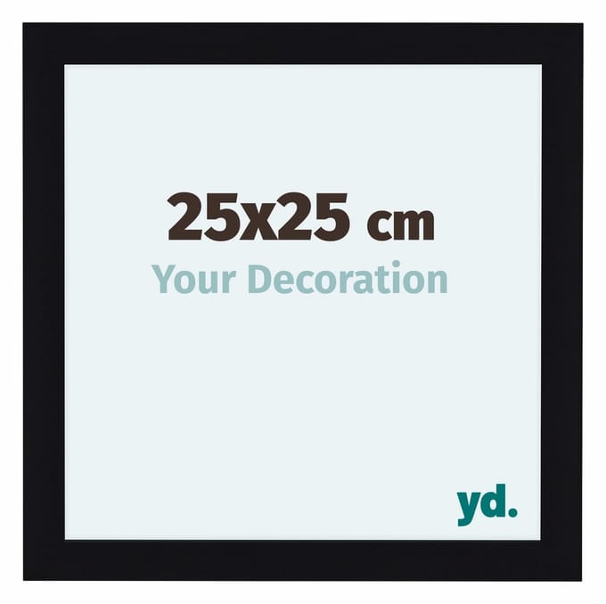 Your Decoration - Fotolijst 25x25 cm - MDF - Zwart Hoogglans - Como