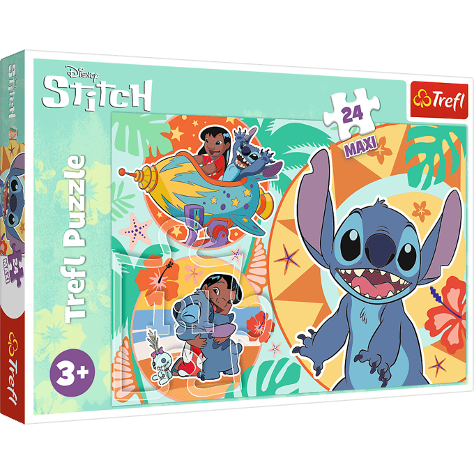 Trefl Lilo & Stitch Maxi Groot Formaat Legpuzzel - 24 stukjes - Vanaf 3 jaar