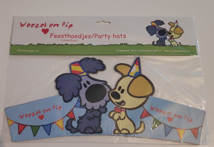 Woezel en Pip Feesthoedjes - Party Hats - 6 stuks