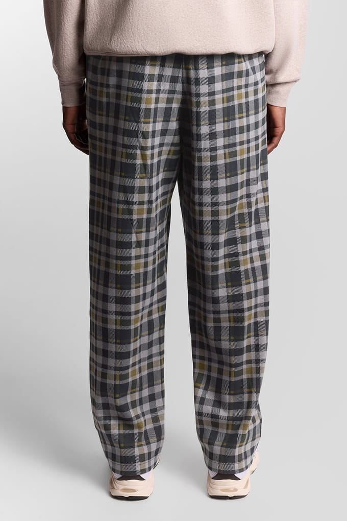 Lyle & Scott Loungewear Jersey Check Pant Olive Taglia: S | Pantaloni Outlet | Uomo | Verde