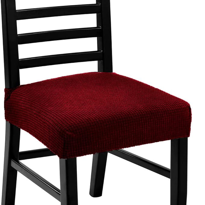 Jacquard Stoelzithoezen Afneembaar Wasbaar Stofdicht Stretch Spandex Eetkamer Gestoffeerde Stoelkussen Slipcovers brown