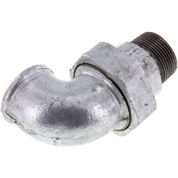 90° L-Koppeling Aansluiting 1 1/4'' Buitendraad R X Binnendraad Rp Gietijzer Conische Afdichting 25bar