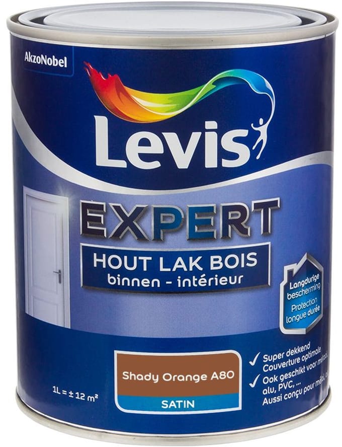 Levis - Expert Hout Lak Binnen Satin Mix - Shady Orange A80 - Mengverf - 1 L