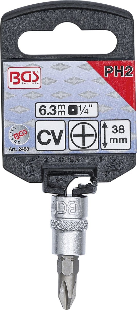 BGS Dopsleutelbit 1/4 kruiskop PH2