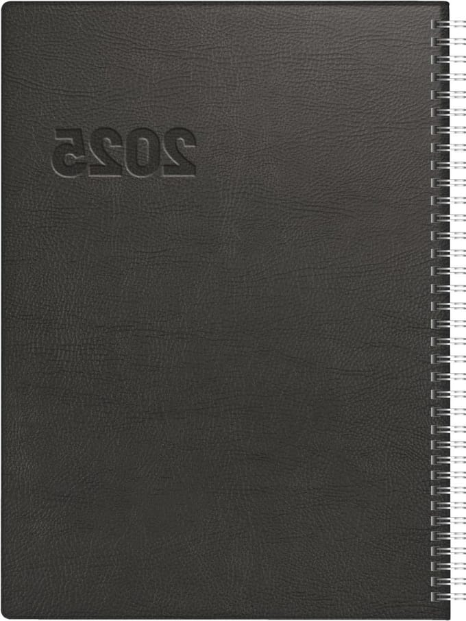 Agenda 2025 - Dagplanner - Afspraken Plannen - Per Dag Een Pagina - A4 Formaat - Zwart