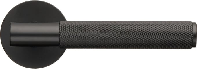 Ostiumhome® - Deurbeslag - Zwarte Deurklink - Diamond cut - Mat Zwart - Siena