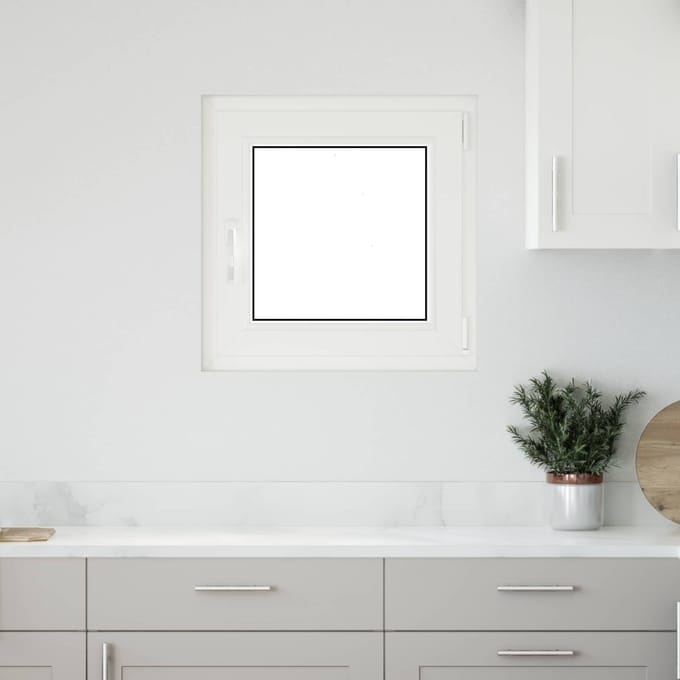 vidaXL - Kleur - binnenkant - kelderraam - Wit - RISOR - 60 - x - 60 - cm