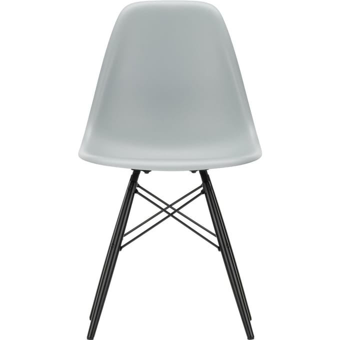 Vitra - DSW Eames Plastic Sidechair - lichtgrijs RE - esdoorn zwart - 4 - 6 Wochen