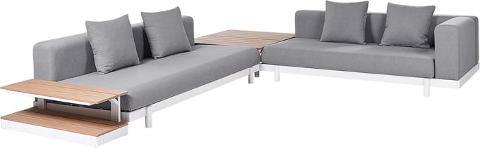 MISSANELLO - Loungeset - Grijs - Aluminium/Polyester