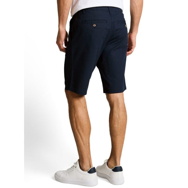 Tom Tailor - TTREGULAR chino short met linnen - Maat 30 - sky captain blue