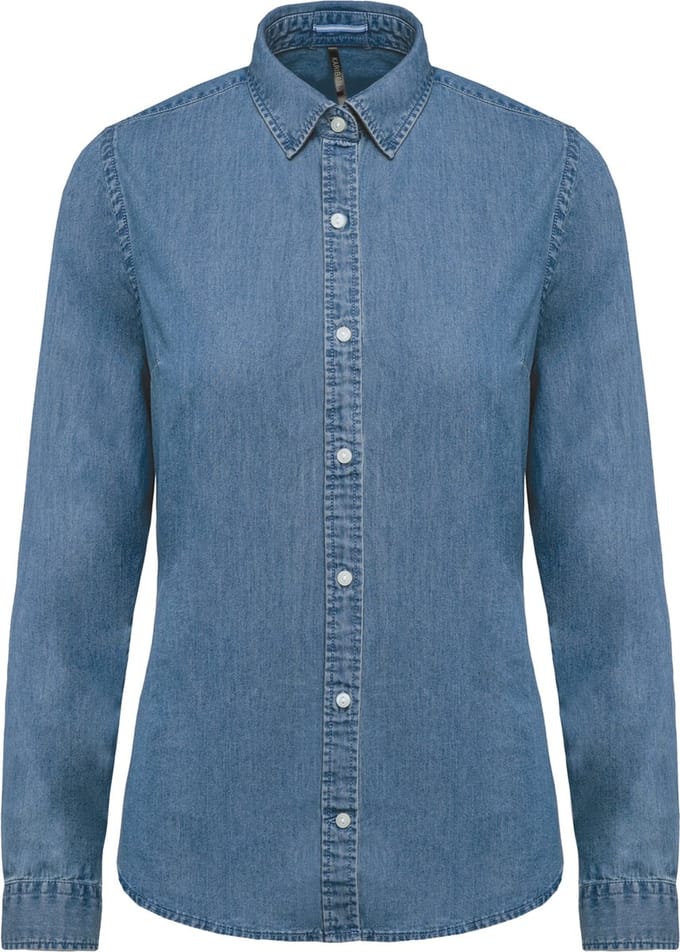 Kariban Damesblouse Denim K509 - Chambray Blue - L