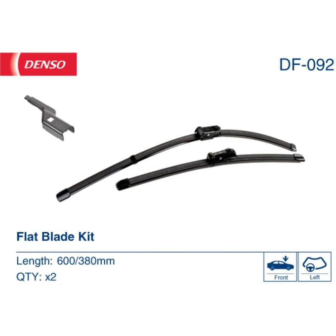Wisserblad DENSO DF-092, 600/380mm, Voor, 2 Stuk