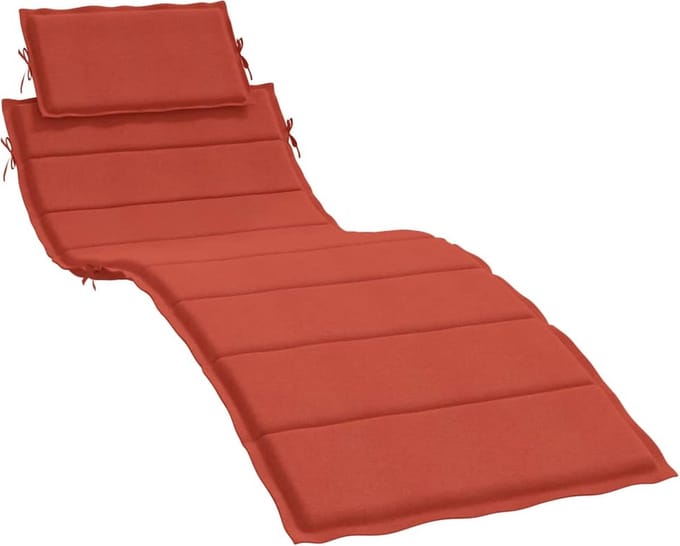 vidaXL - Ligbedkussen - 186x58x4 - cm - stof - gemêleerd - rood