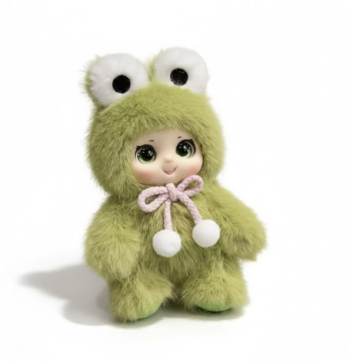 Creasowl® Pluche Tashanger 18cm Groen - Schattige Sleutelhanger