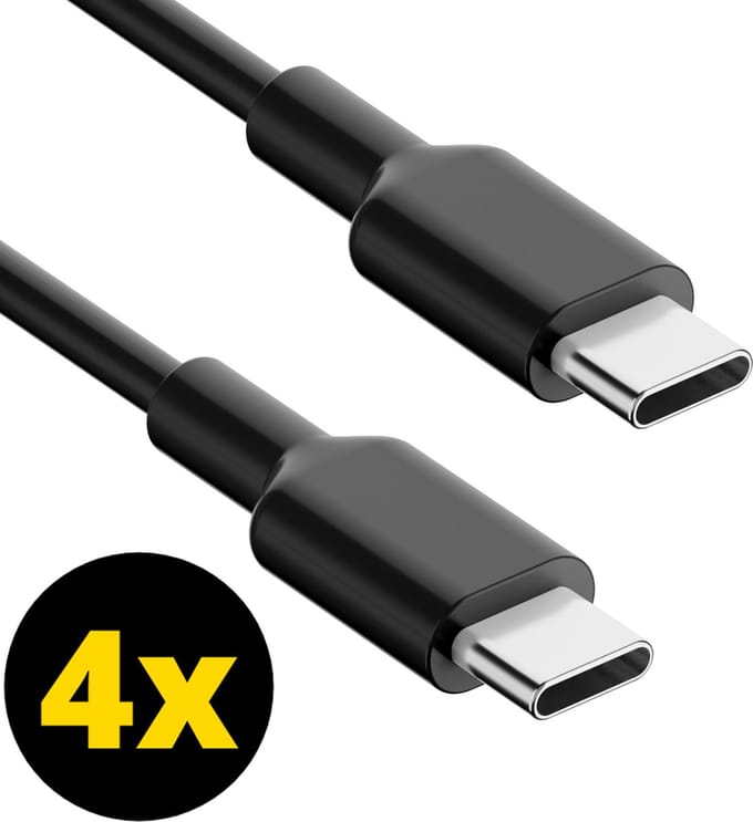 ThunderGold 4x USB C kabel 60W - USB C naar USB C - USB-C kabels - USB C kabel naar USB C - Oplaadkabel USB C - USBC kabel - Universeel - 1 Meter