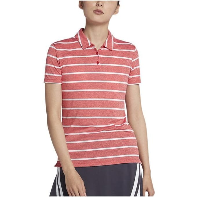 Nike Gestreept Sport Poloshirt Dames tops Rood AJ5232-657 M beige