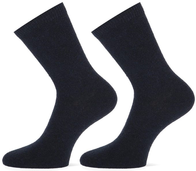 Sokken unisex dames en heren - donkerblauw - 10% wol - 2-pack - maat 36/42 -