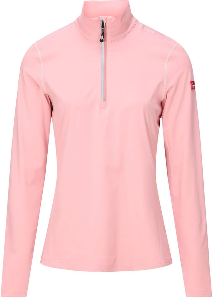 Nordberg dames ski pully - Skien - roze - korte rits - skipully - maat M