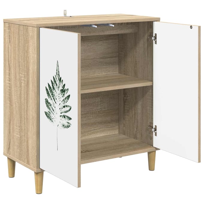 vidaXL - Dressoir - HANAU - Sonoma - 69 - x - 33 - x - 75 - cm - Bewerkt - hout