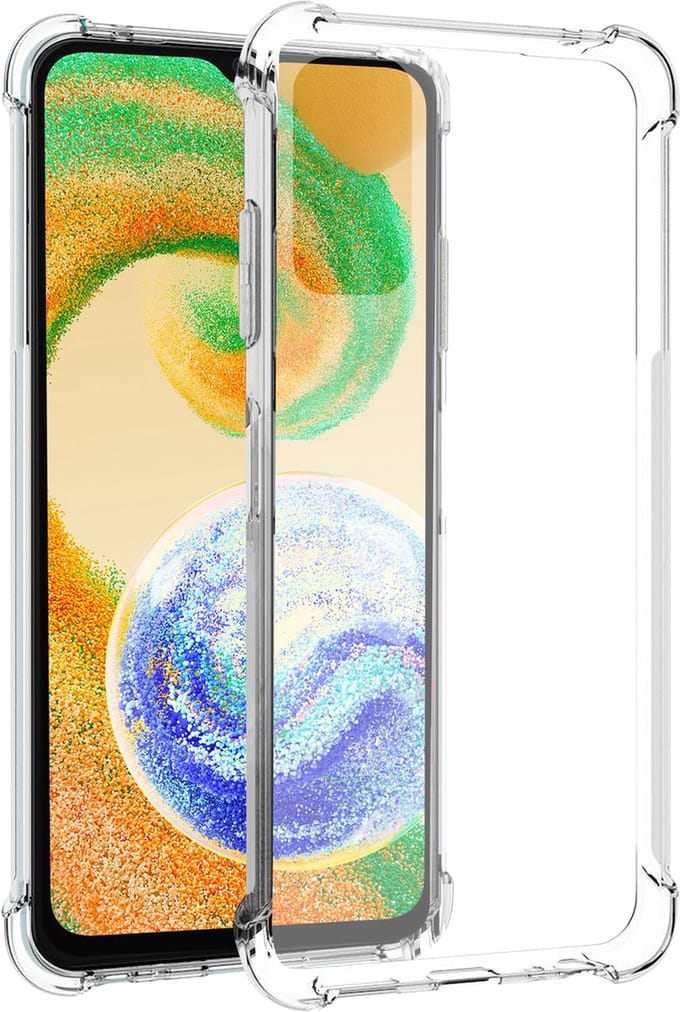 Samsung Galaxy A04s hoesje transparant siliconen backcover shockproof