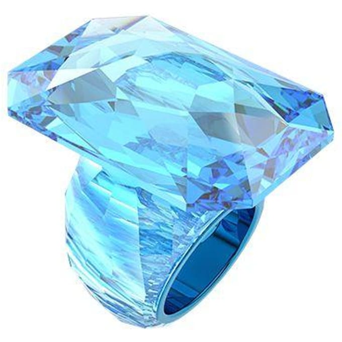 Swarovski Lucent Achthoekige Snede Grote Imitatie Kristal Ring Damesringen Blauw 5600223 55 blue