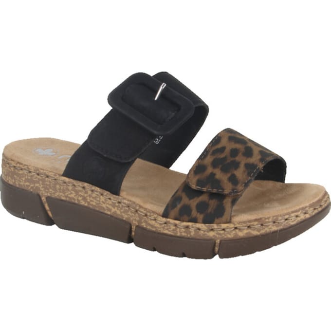 Rieker Slipper V2392-24 Bruin Zwart