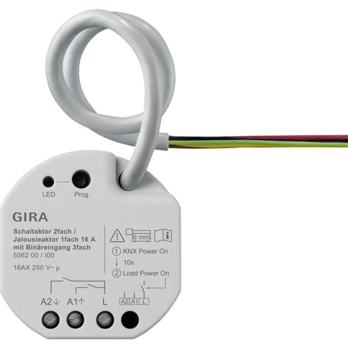 Gira One 2-Gang Schakelaar 16A KNX Veilige Actuator - 506200
