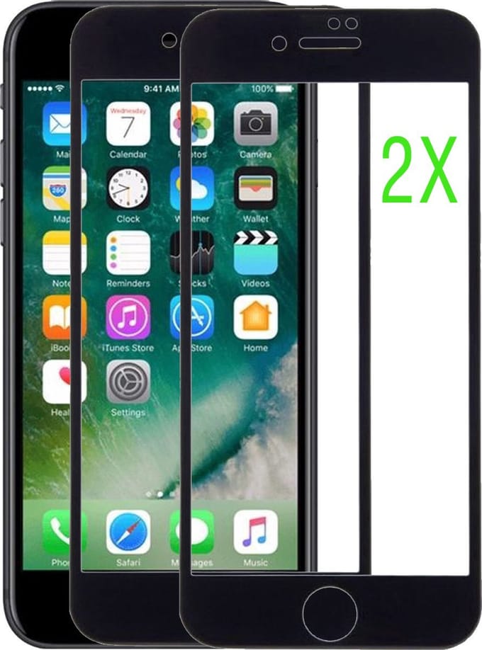 iPhone 6splus-7plus 8PLUS Screenprotector beschermings Full cover glas D10 geschikt geschikt voor IPhone 8PLUS - 2 stuks