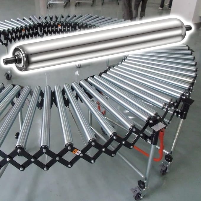 Industriële Transportrollen - RVS Rollen - Efficiënte Materiaalbehandeling - Roestvrij Staal Constructie - 38 cm Diameter