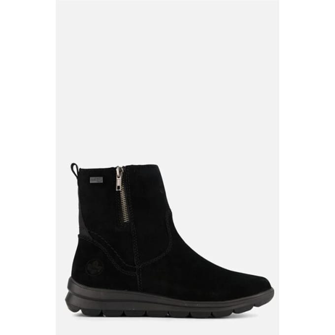 Rieker Tex Enkellaarsjes zwart Suede - Dames - Maat 41