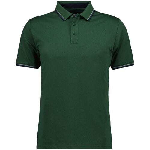 Ragman Polo Piqué Uni Tipping Keep Dry Finish Donker Groen / male