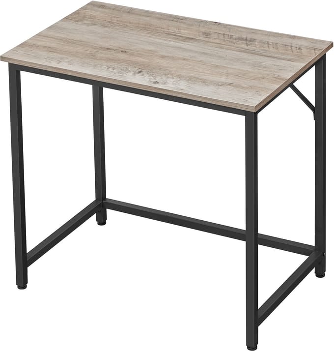 VASAGLE - Bureau - Compacte Computertafel - Voor Werkkamer en Slaapkamer - Metalen Frame
