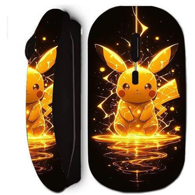 Souris sans fil - Pikachu - Eclair - Noir - Nano clé USB - Portable
