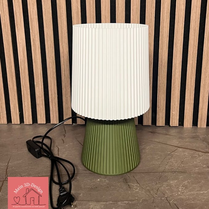 Lamp Eva - 3D geprint - Tafellamp - E27 - Donkergroen
