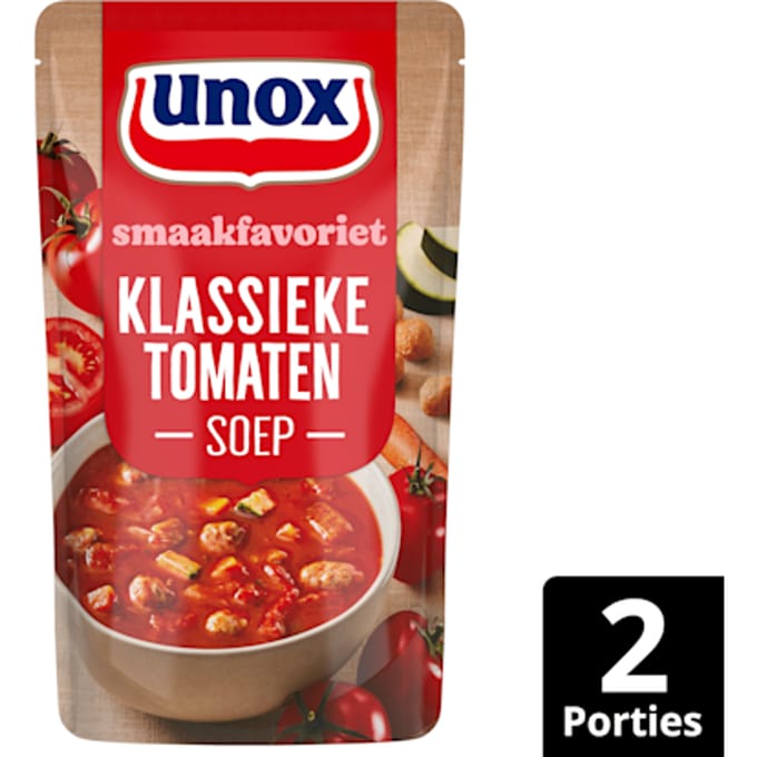 Soep in zak Klassieke tomatensoep