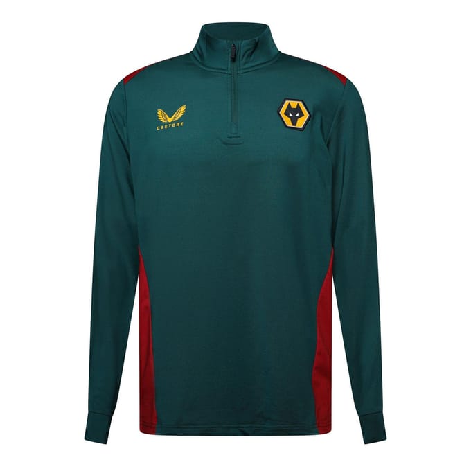 Castore Trainingsjack met kwartrits voor heren van Wolverhampton Wanderers FC (Rood)