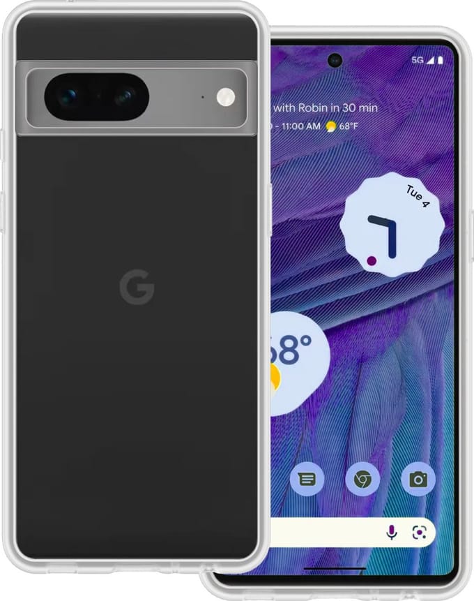 Hoesje Geschikt voor Google Pixel 7A - Sterk & Shockproof - Hoes Cover - Siliconen Case - Transparant