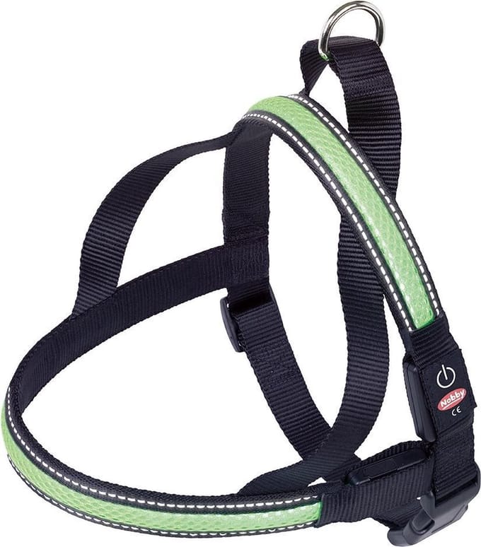 Nobby Norwegian Lichtgevende Hondentuig - Groen - 60-75 cm