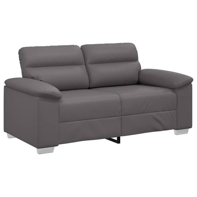 vidaXL - 2-zitsbank - grijs - 160x81x84 - cm - kunstleer
