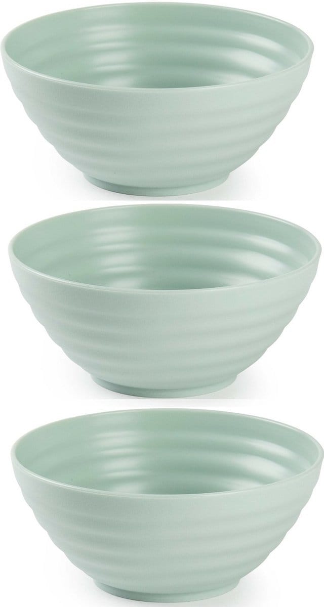 Plasticforte Schaaltjes - 6x - mint groen - kunststof - 14 x 6.5 cm - kommen