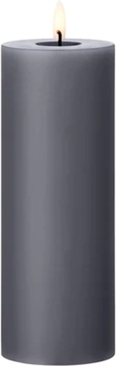 Ester & Erik Led Pillar kaars H20cm dark slate