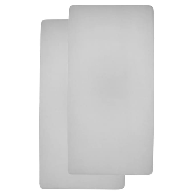 Meyco Baby Uni hoeslaken wieg - 2-pack - light grey - 40x80/90cm