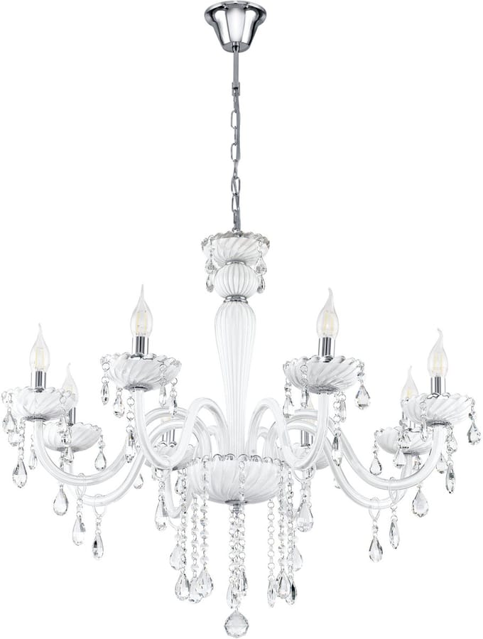 EGLO Carpento Hanglamp - E14 - Ø 70 cm - Chroom/Wit