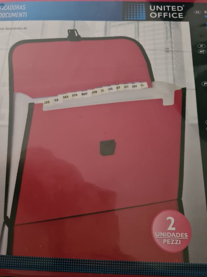 United office Organiser mappen 2 stuks Roze